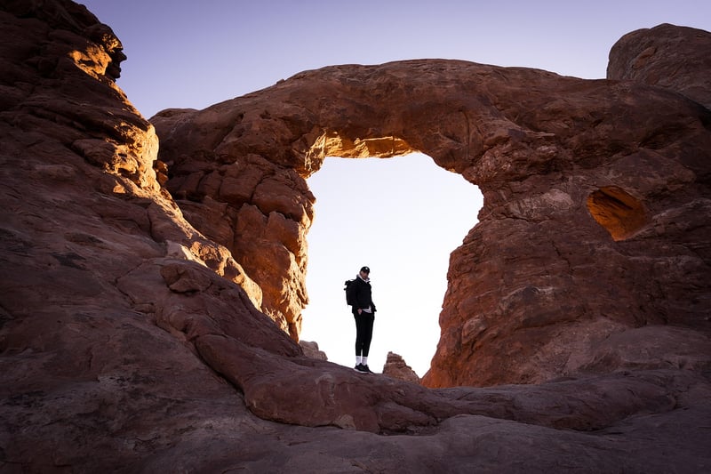 Hiker in mountains